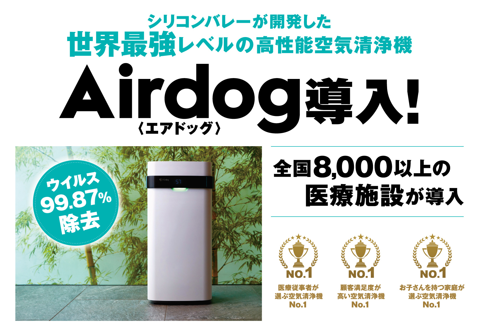 高性能空気清浄機Airdogを導入